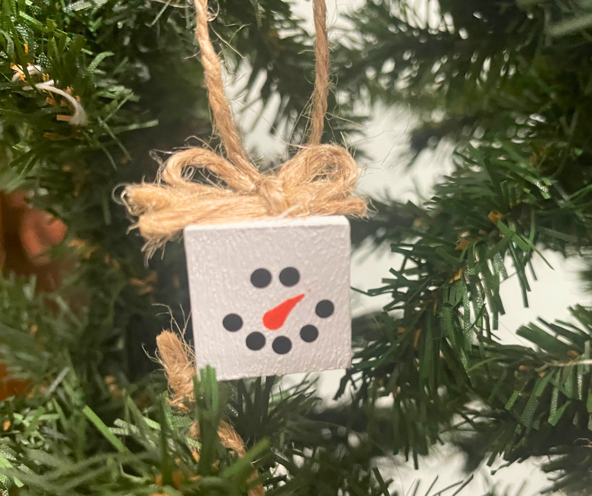 Set of 10 MINIATURE Snowmen Ornaments / Gift Tags