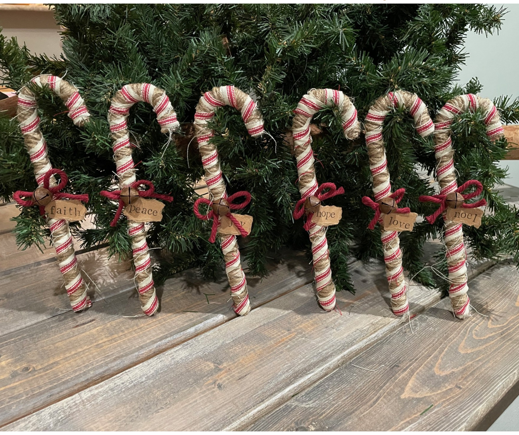 Primitive Style Candy Canes
