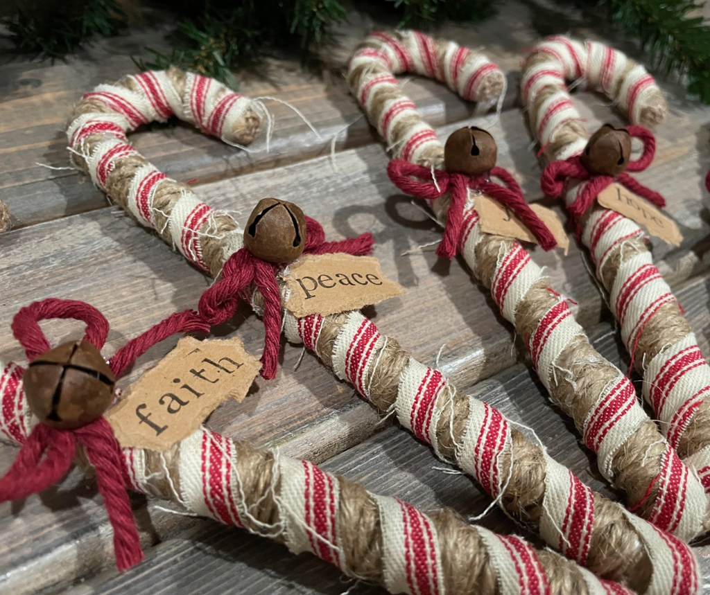 Primitive Style Candy Canes