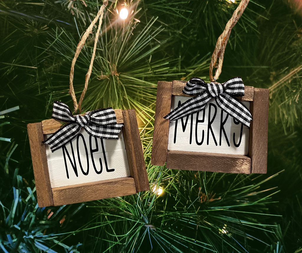 Set of 6 Farmhouse Ornaments