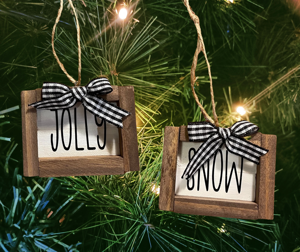 Set of 6 Farmhouse Ornaments