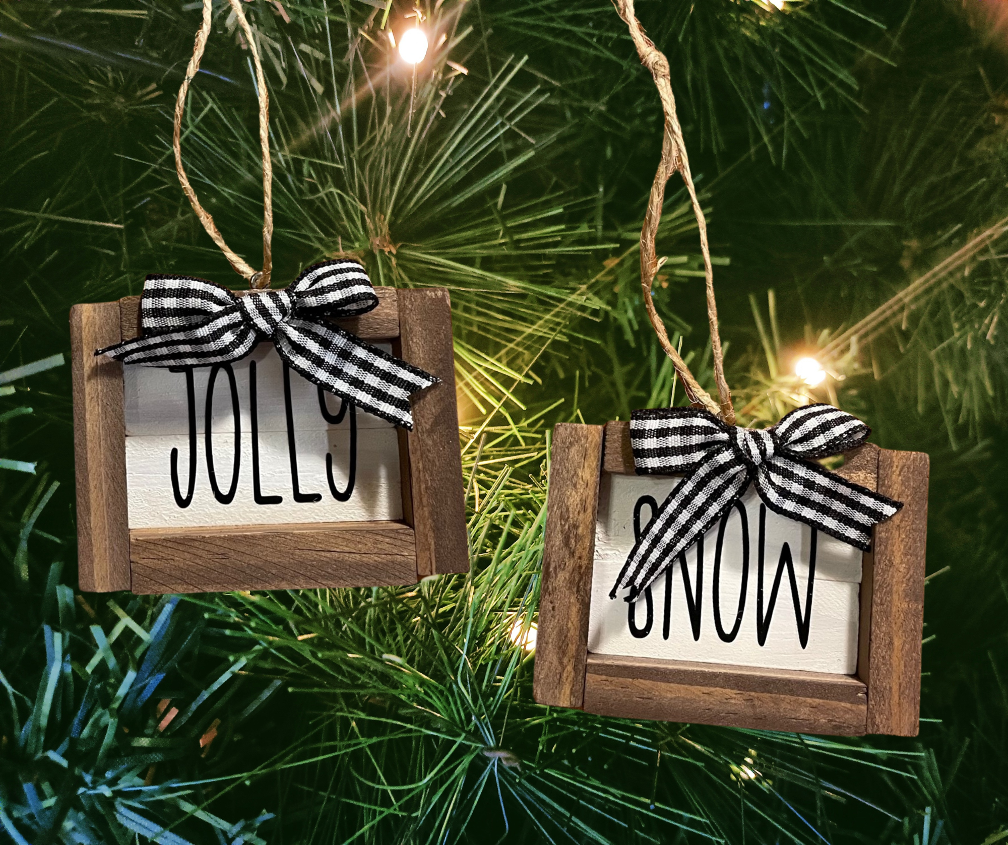 Set of 6 Farmhouse Ornaments