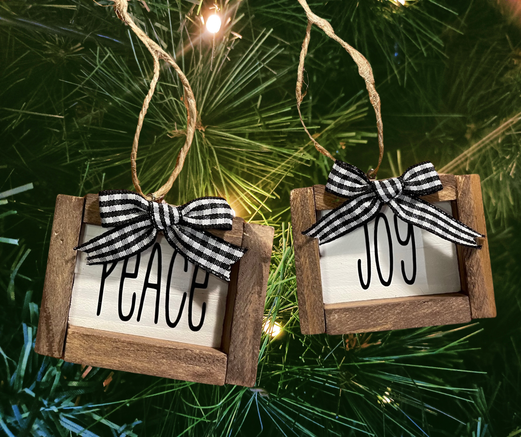 Set of 6 Farmhouse Ornaments