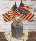 Set of 3 Antiqued American Flags