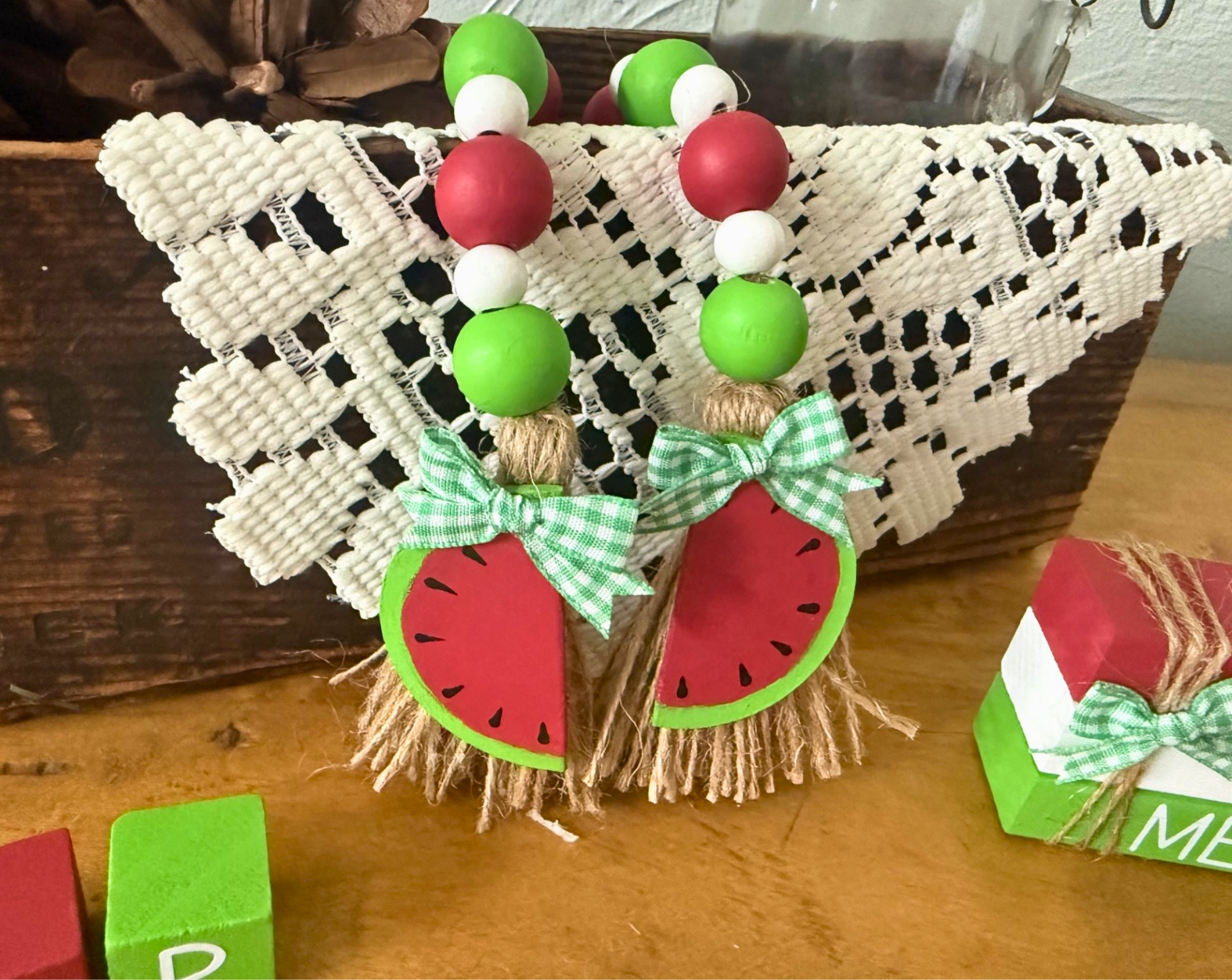 Watermelon Bead Garland