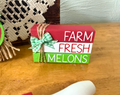 "Farm Fresh Melons" MINI Block Stack