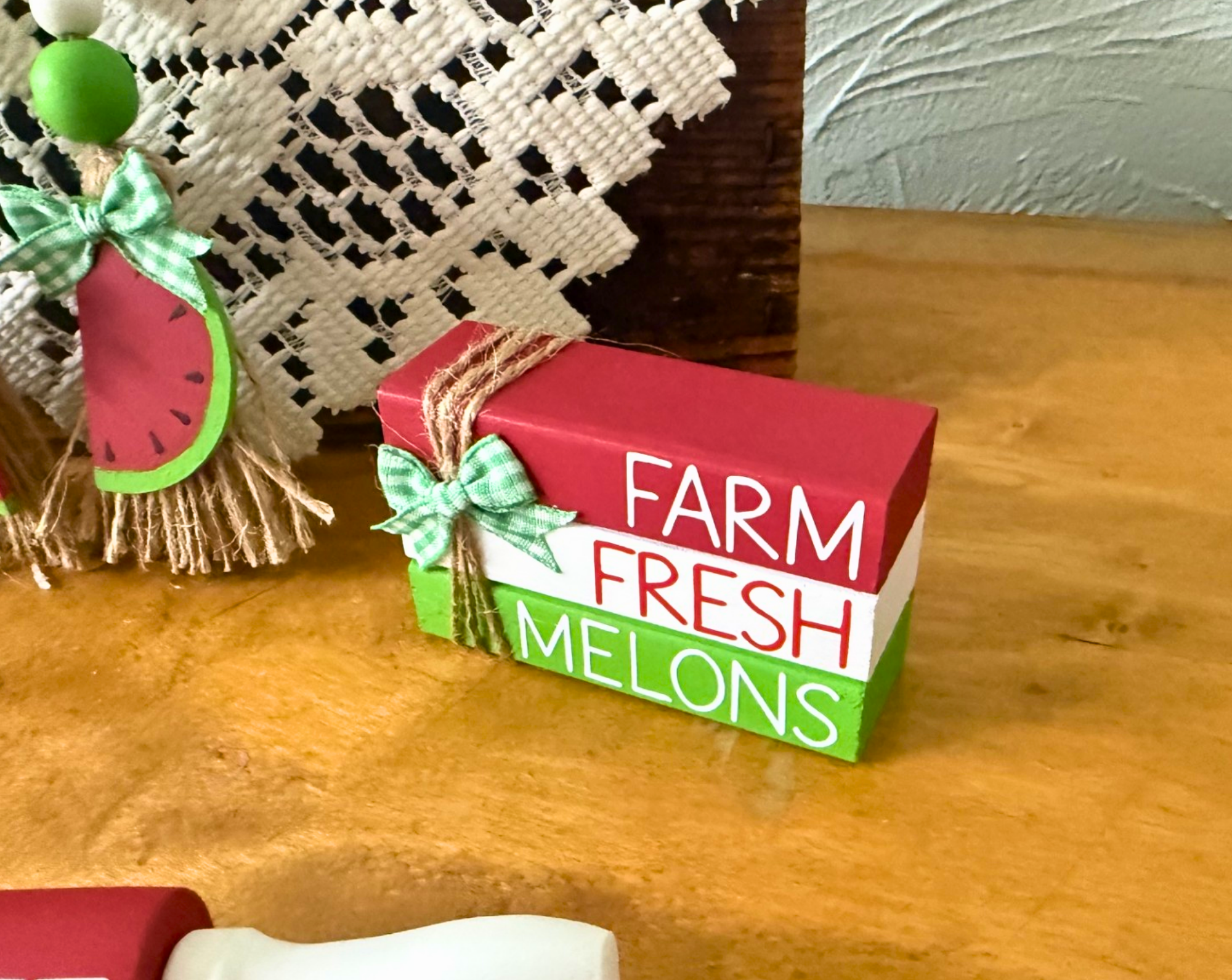 "Farm Fresh Melons" MINI Block Stack