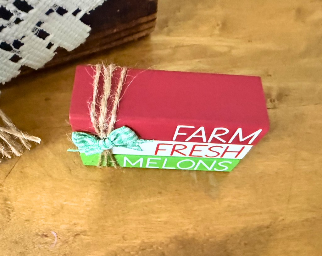 "Farm Fresh Melons" MINI Block Stack