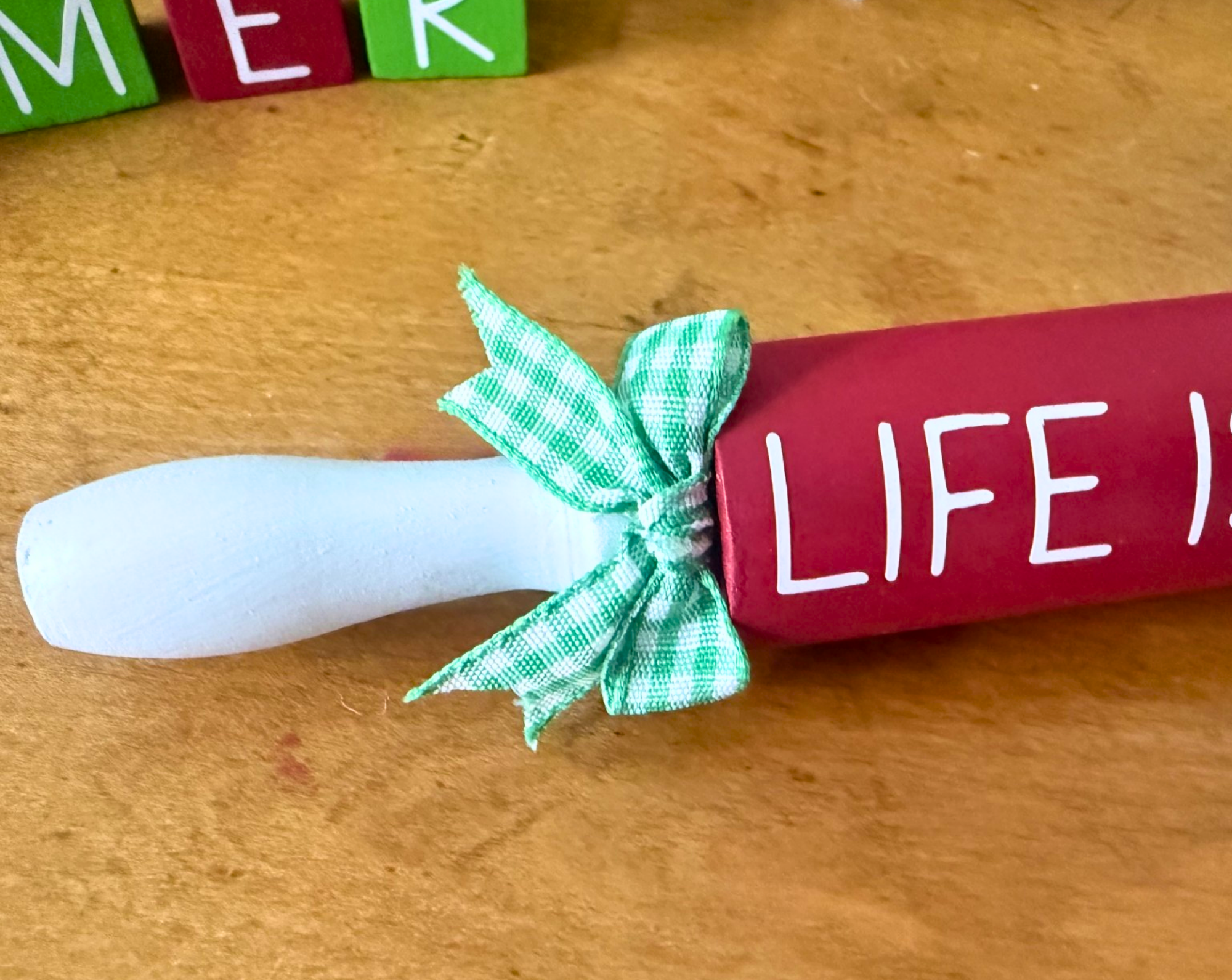 "Life Is Sweet" Watermelon Theme Mini Rolling Pin