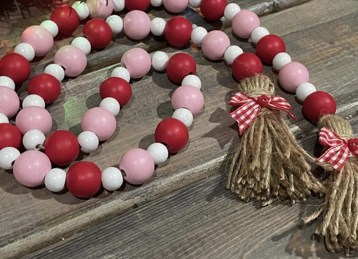 Valentine Bead Garland
