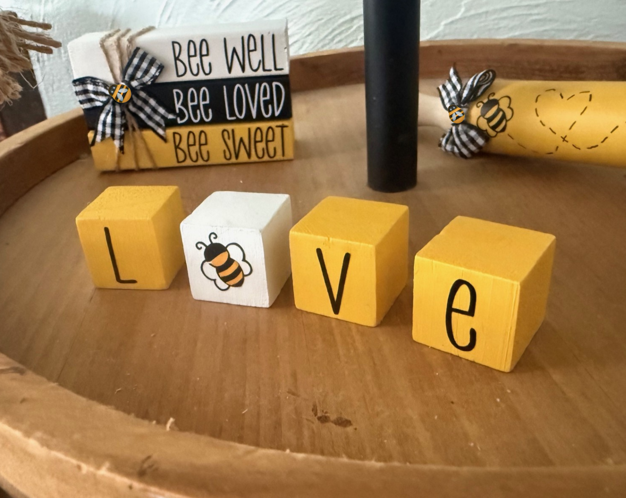 MINIATURE "Love" Bee Blocks