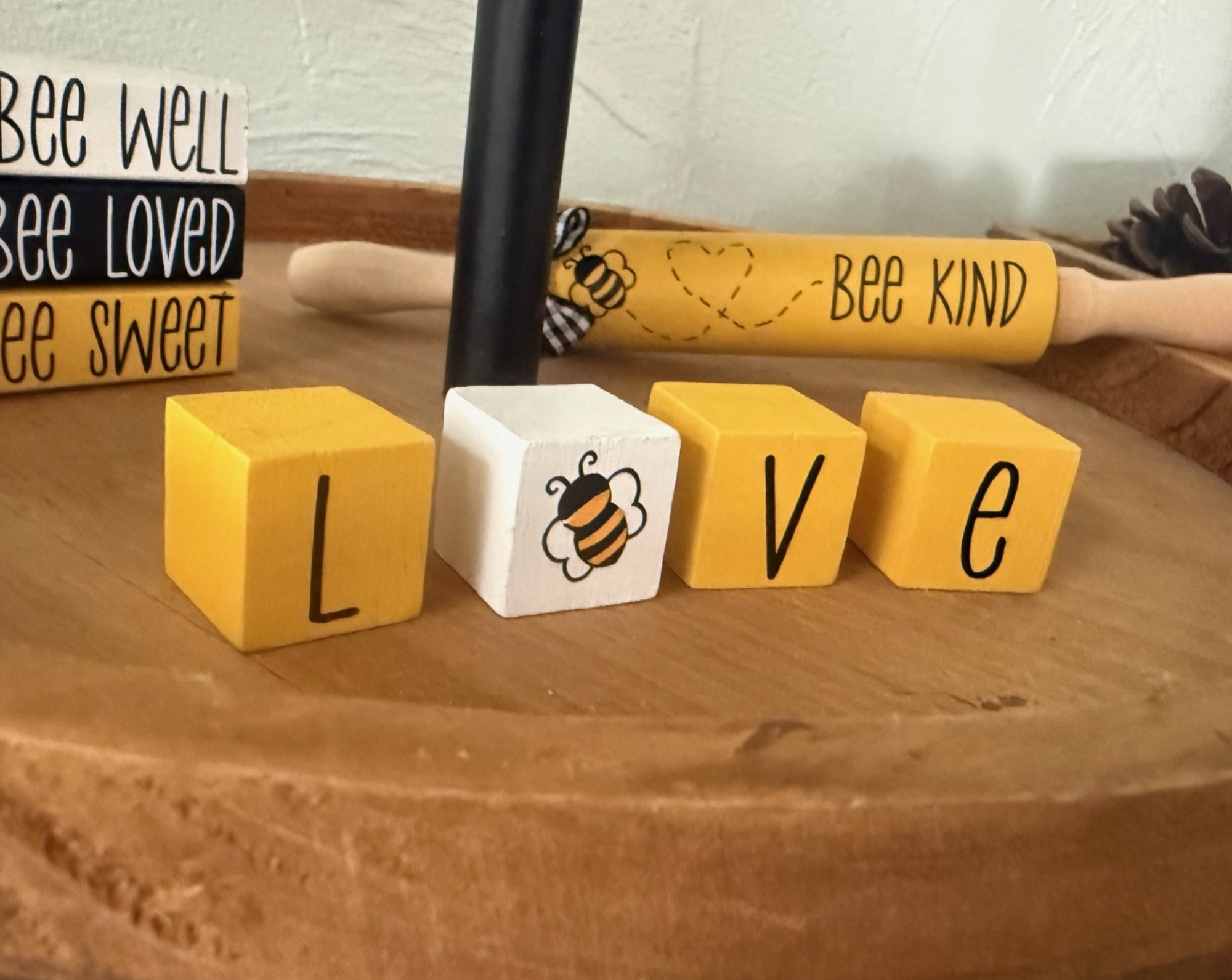 MINIATURE "Love" Bee Blocks
