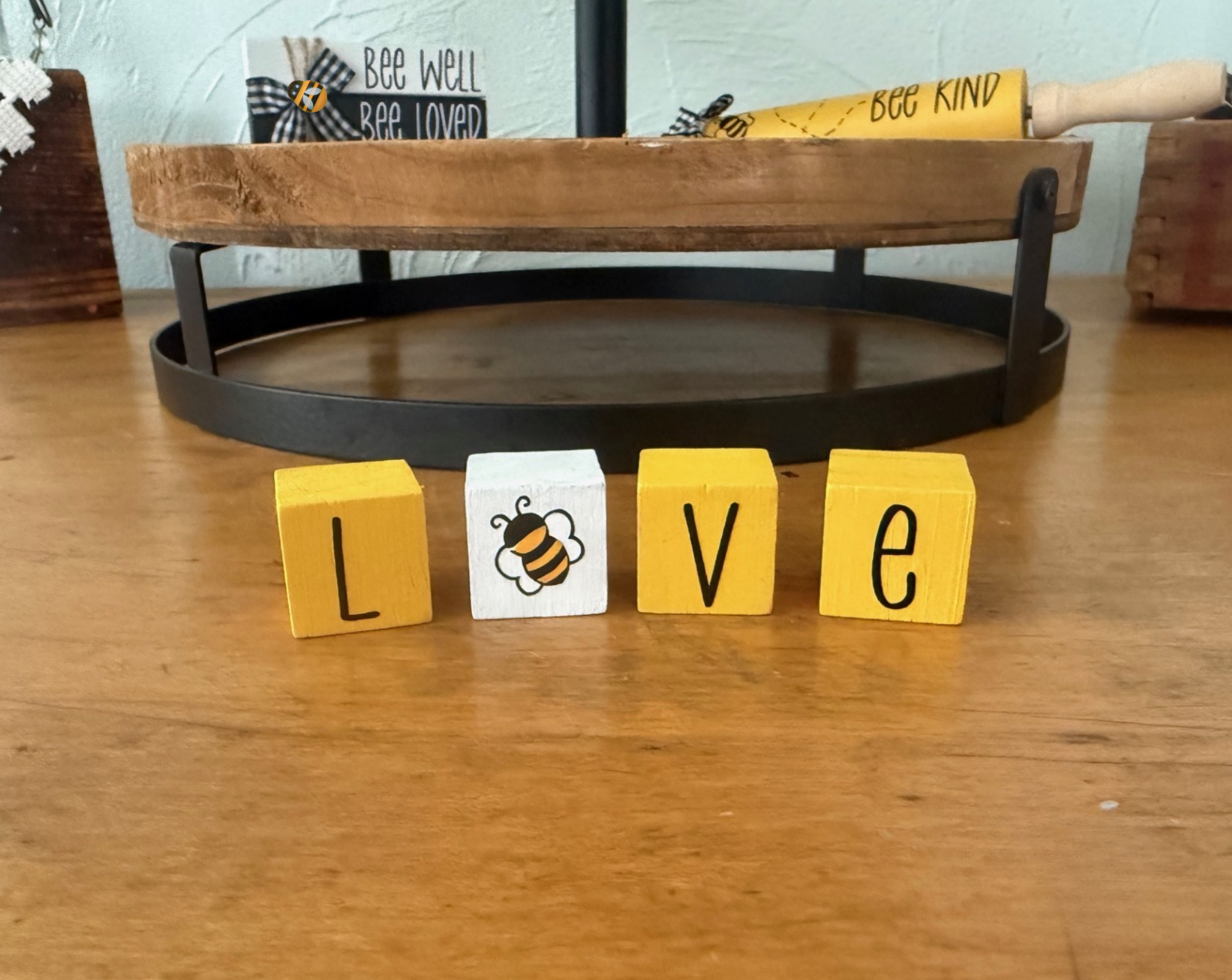 MINIATURE "Love" Bee Blocks