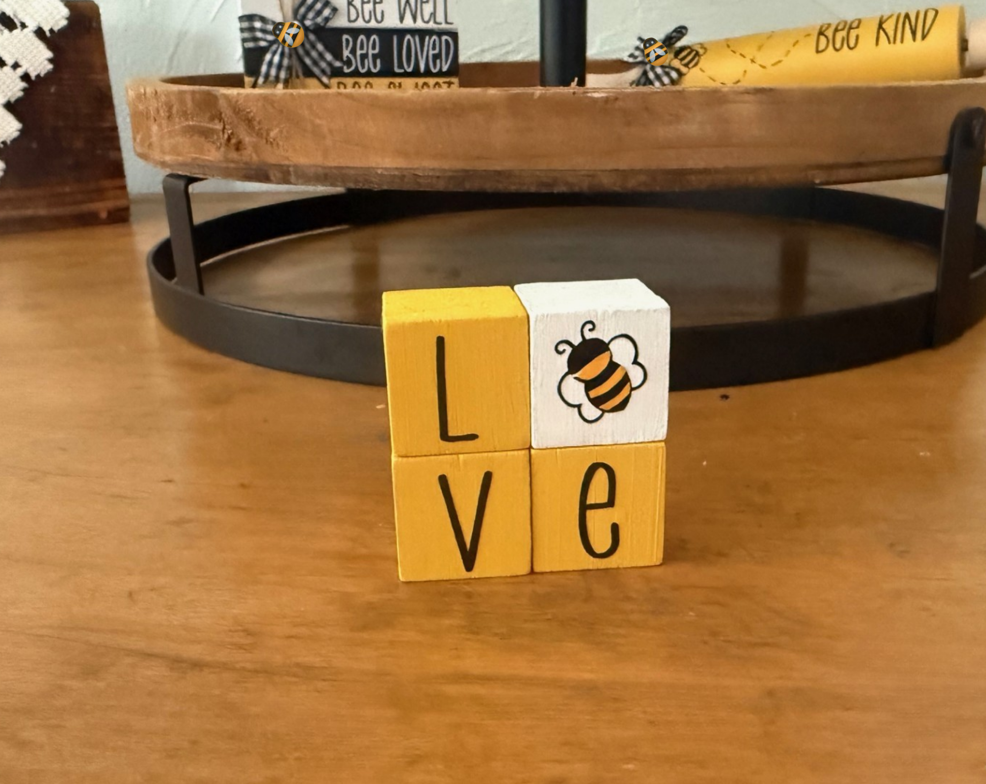 MINIATURE "Love" Bee Blocks