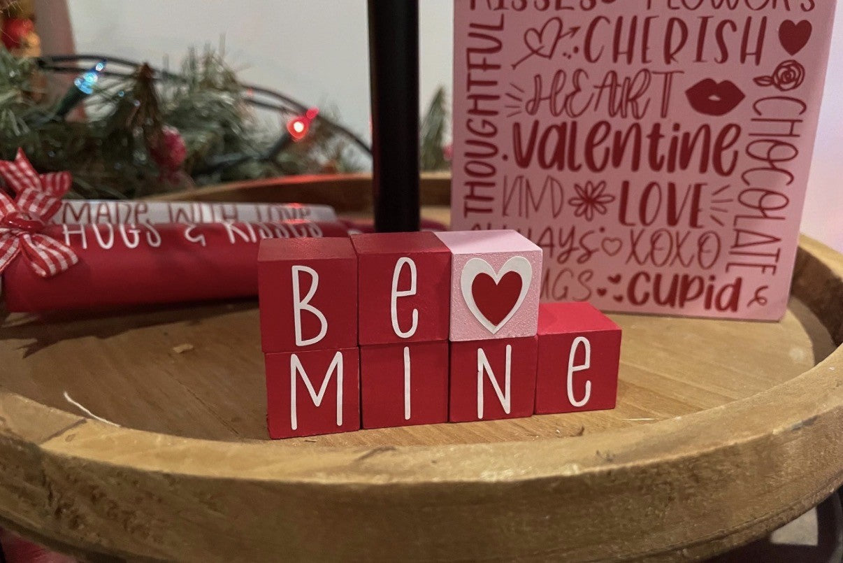 MINIATURE "Be Mine" Blocks