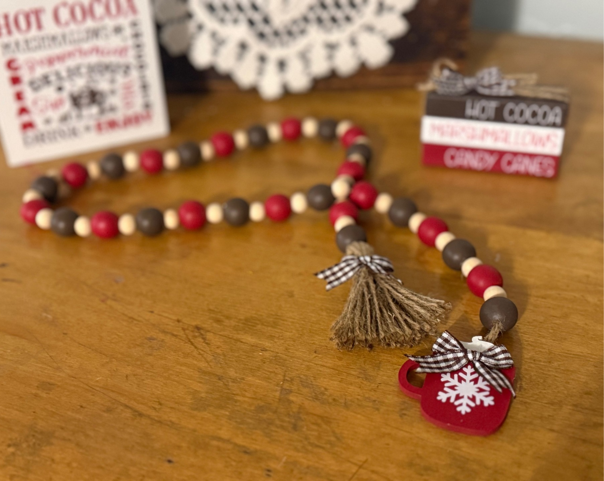 Hot Cocoa Bead Garland