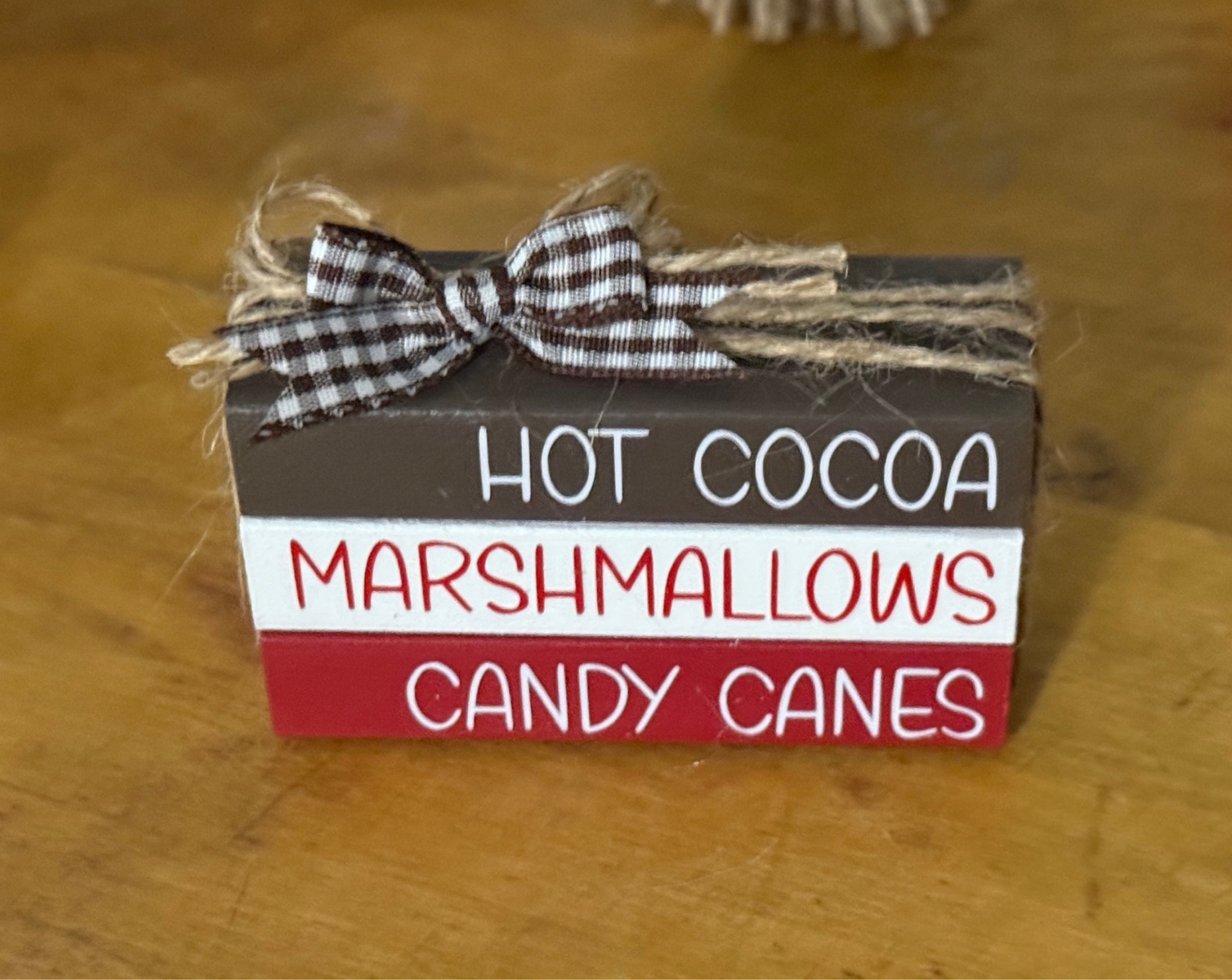 "Hot Cocoa Marshmallow Candy Canes MINI Block Stack