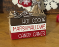"Hot Cocoa Marshmallow Candy Canes MINI Block Stack