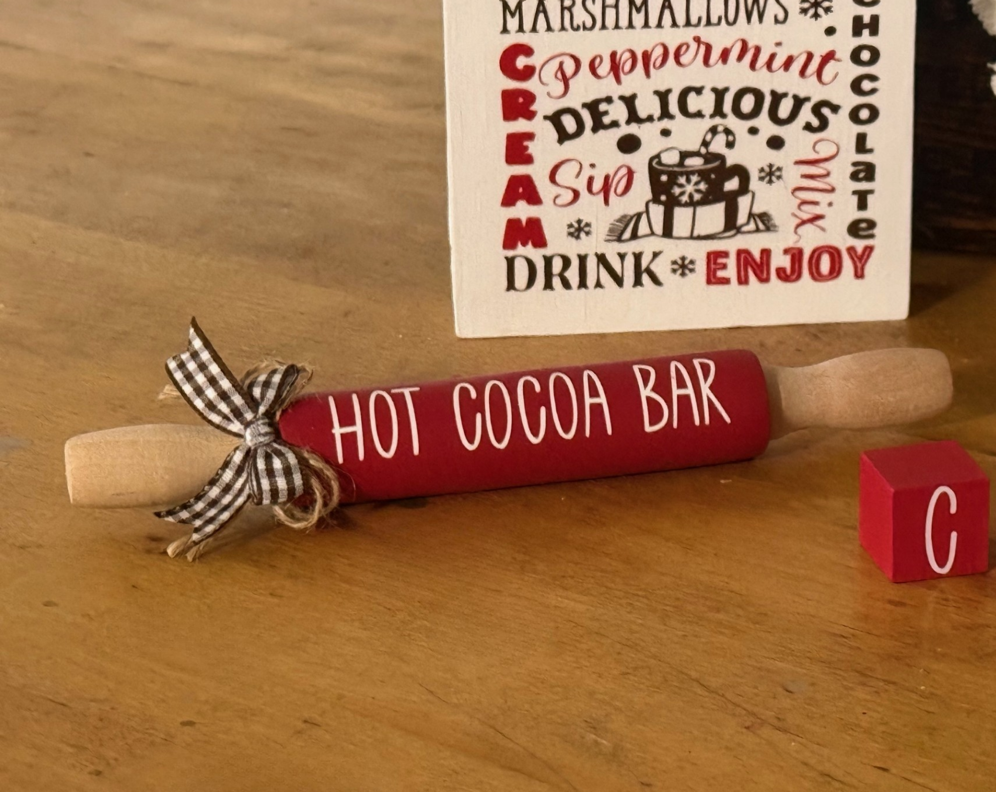 "Hot Cocoa Bar" Mini Rolling Pin