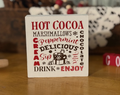 Hot Cocoa Word Art Shelf Sitter