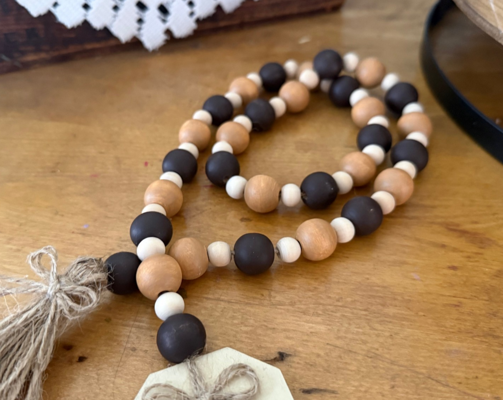 Coffee Bead Garland