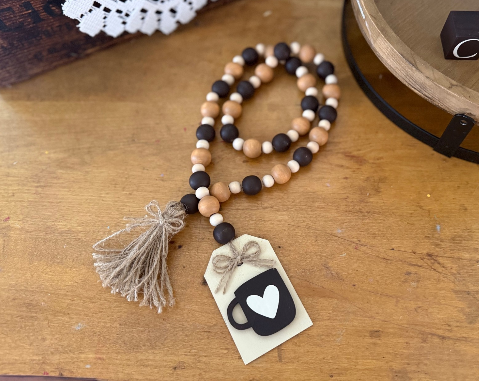 Coffee Bead Garland