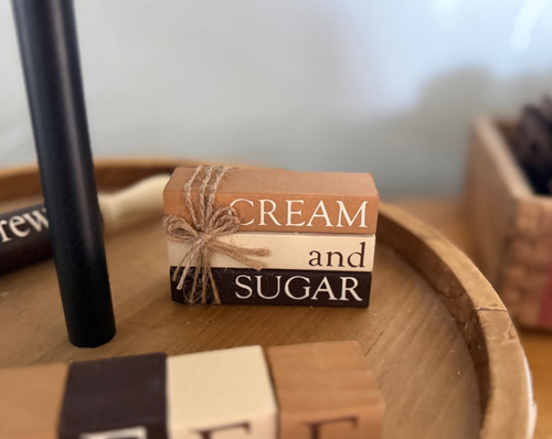 "Cream and Sugar" MINI Block Stack
