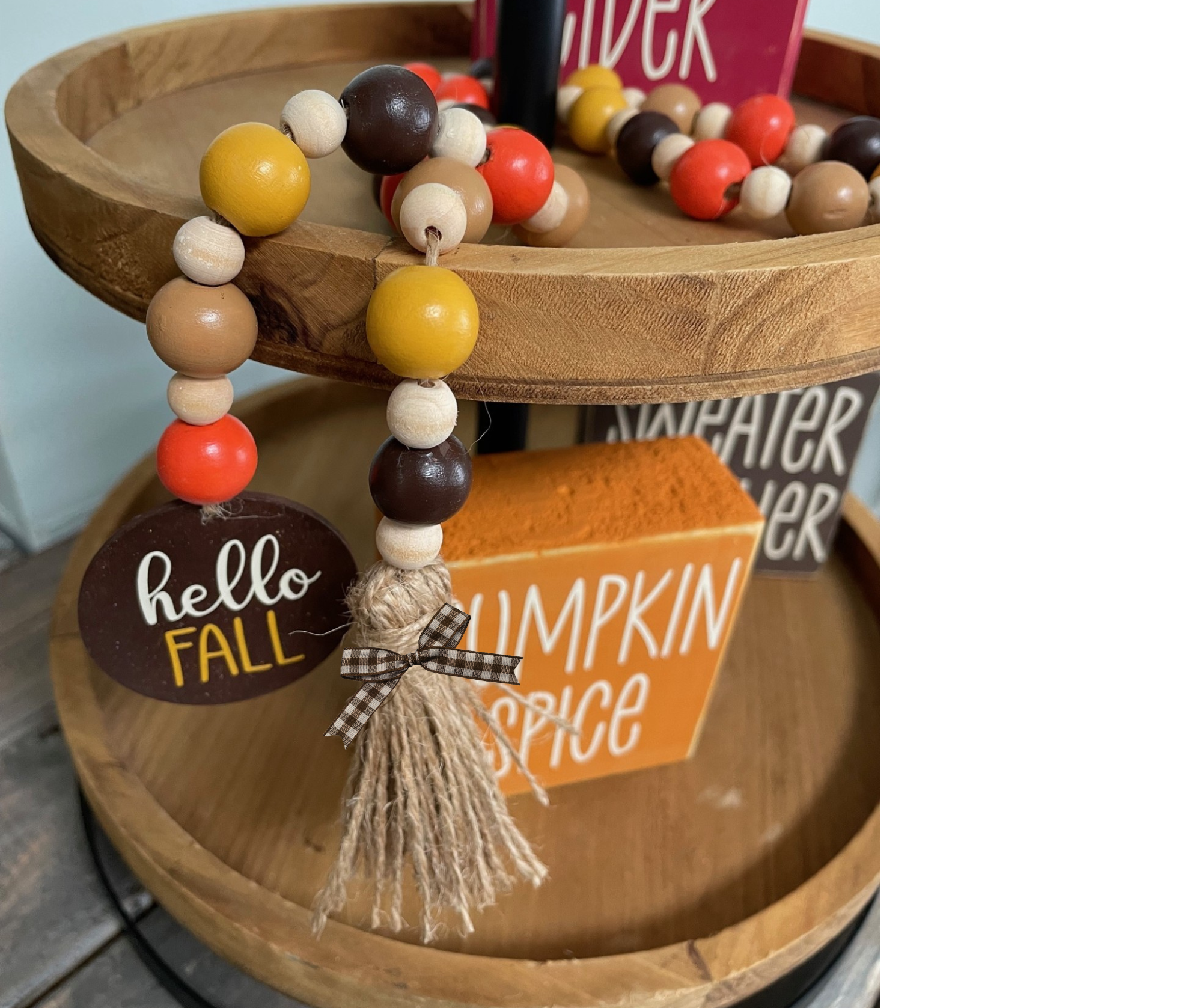 "Hello Fall" Bead Garland