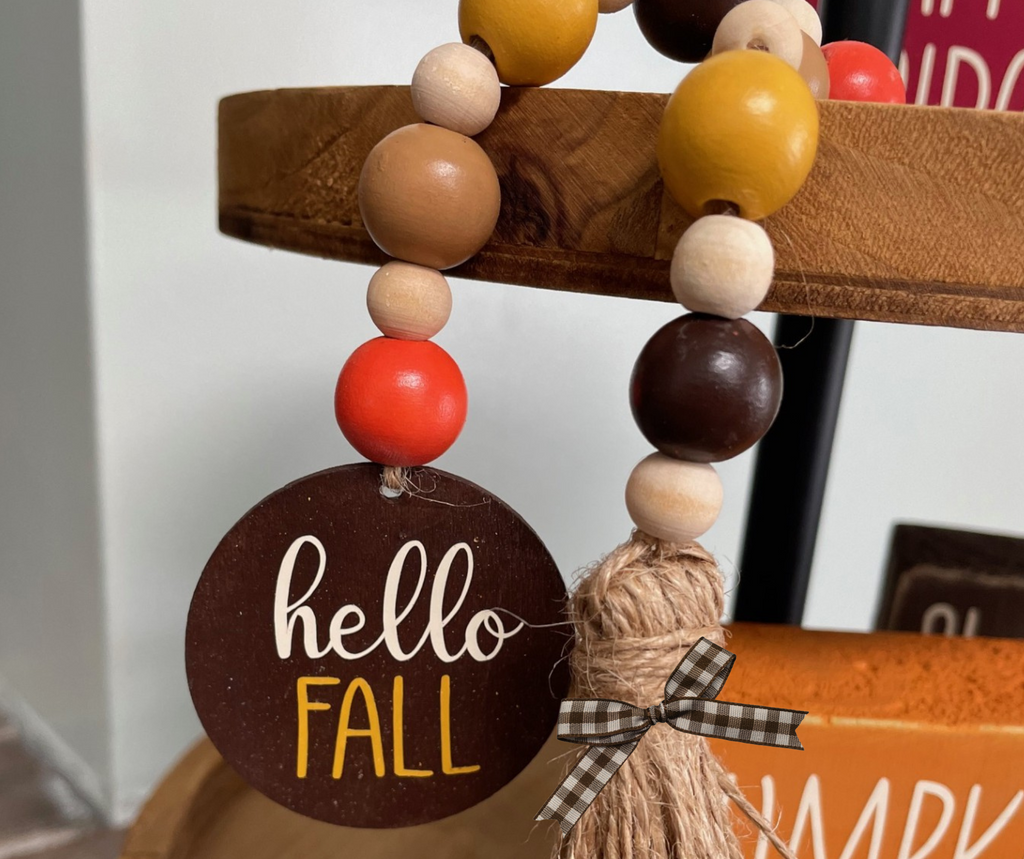 "Hello Fall" Bead Garland