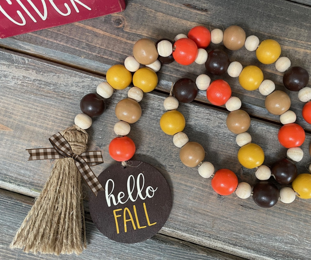 "Hello Fall" Bead Garland