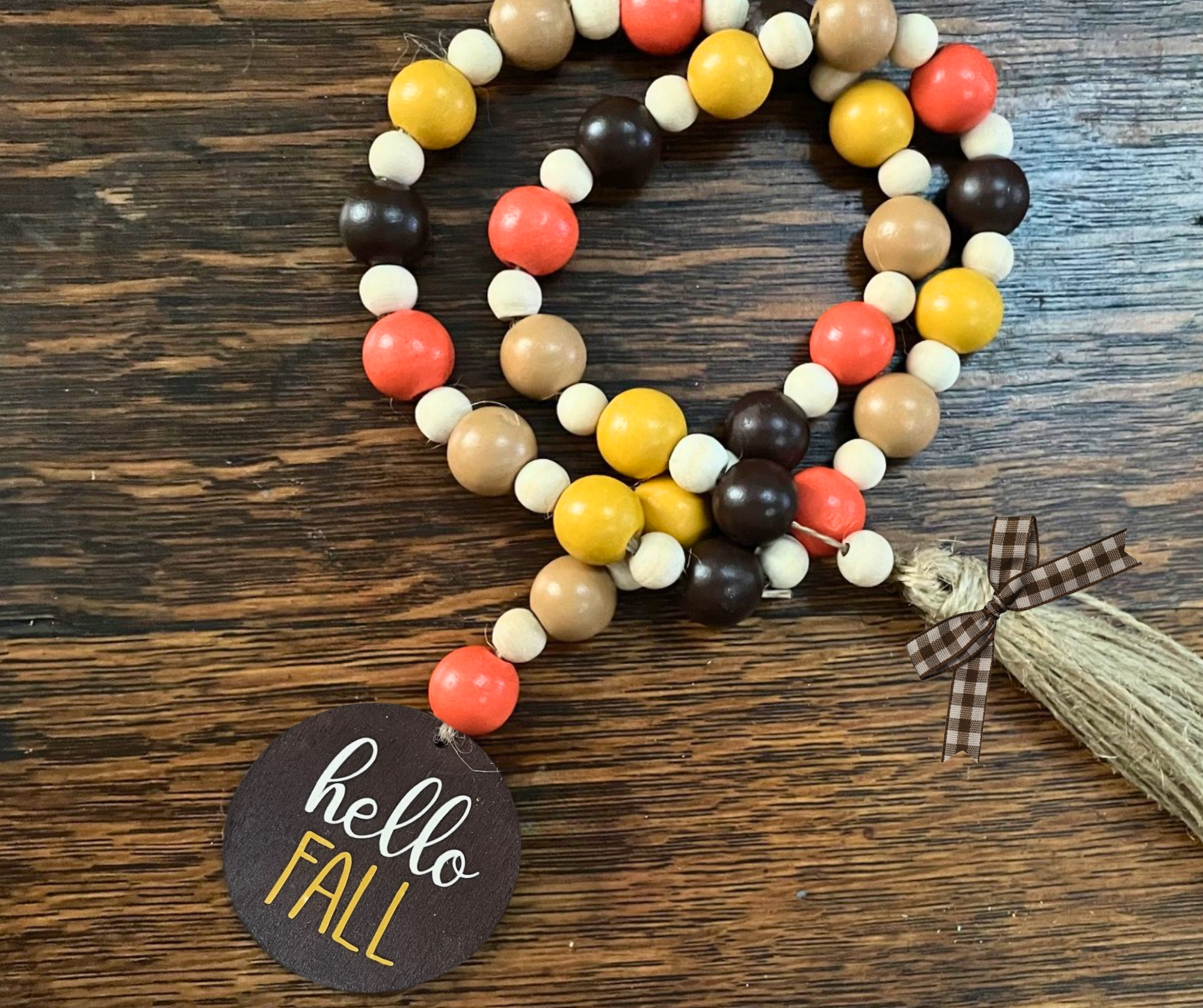 "Hello Fall" Bead Garland