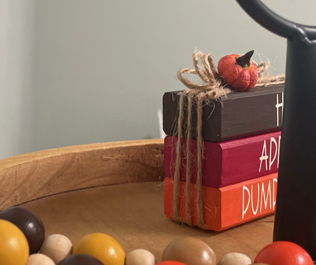 "Hay Rides Apple Cider Pumpkin Spice" MINI Block Stack