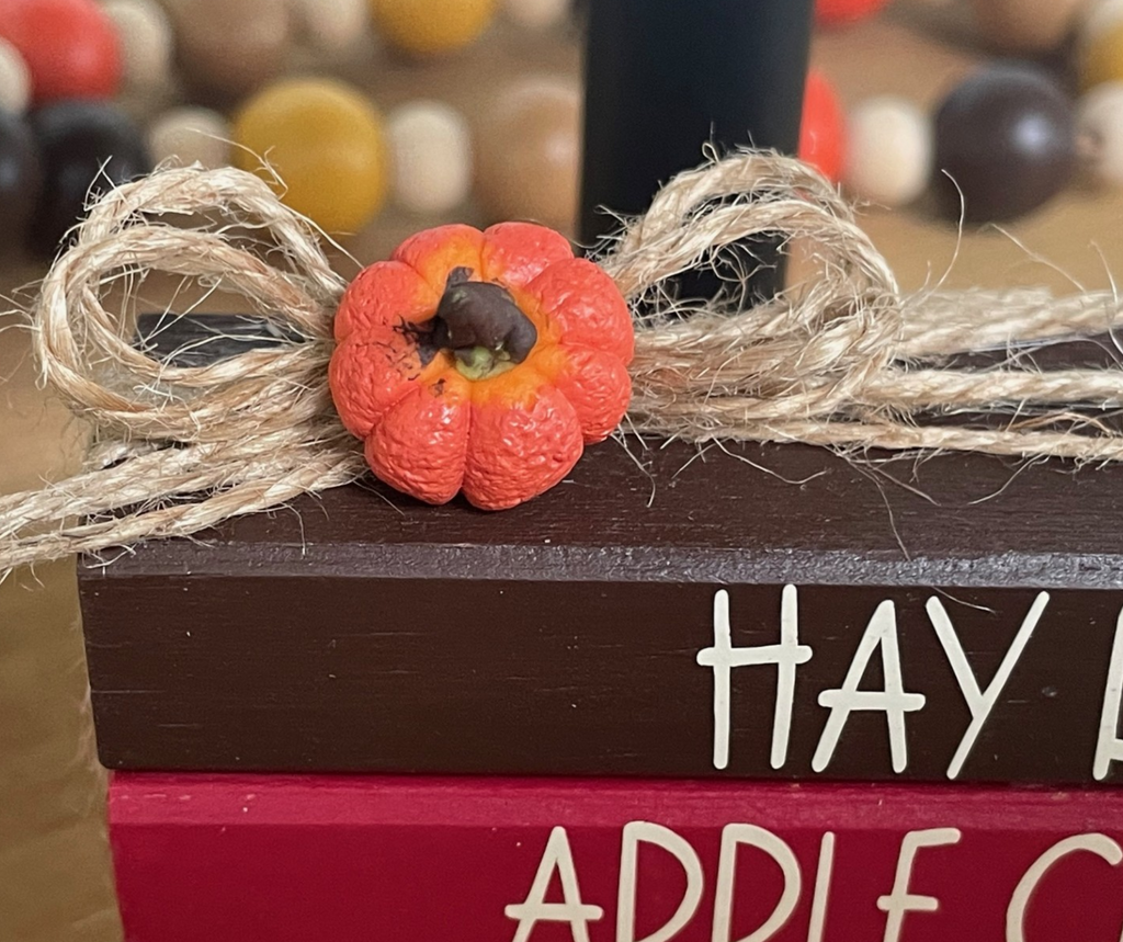 "Hay Rides Apple Cider Pumpkin Spice" MINI Block Stack