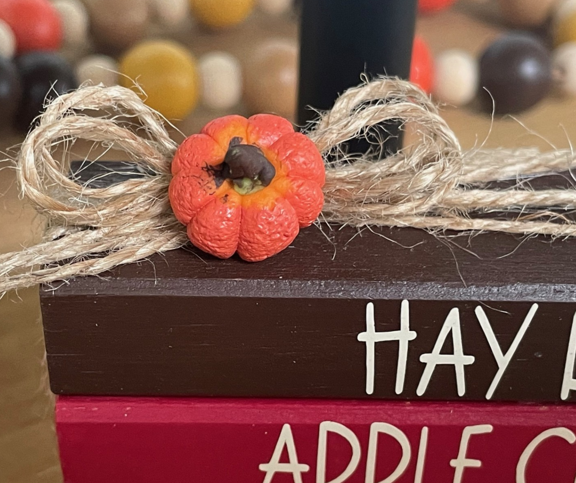 "Hay Rides Apple Cider Pumpkin Spice" MINI Block Stack