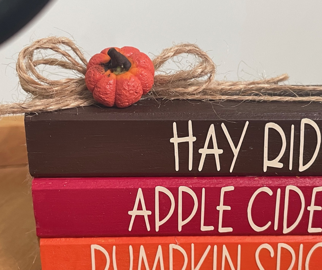 "Hay Rides Apple Cider Pumpkin Spice" MINI Block Stack