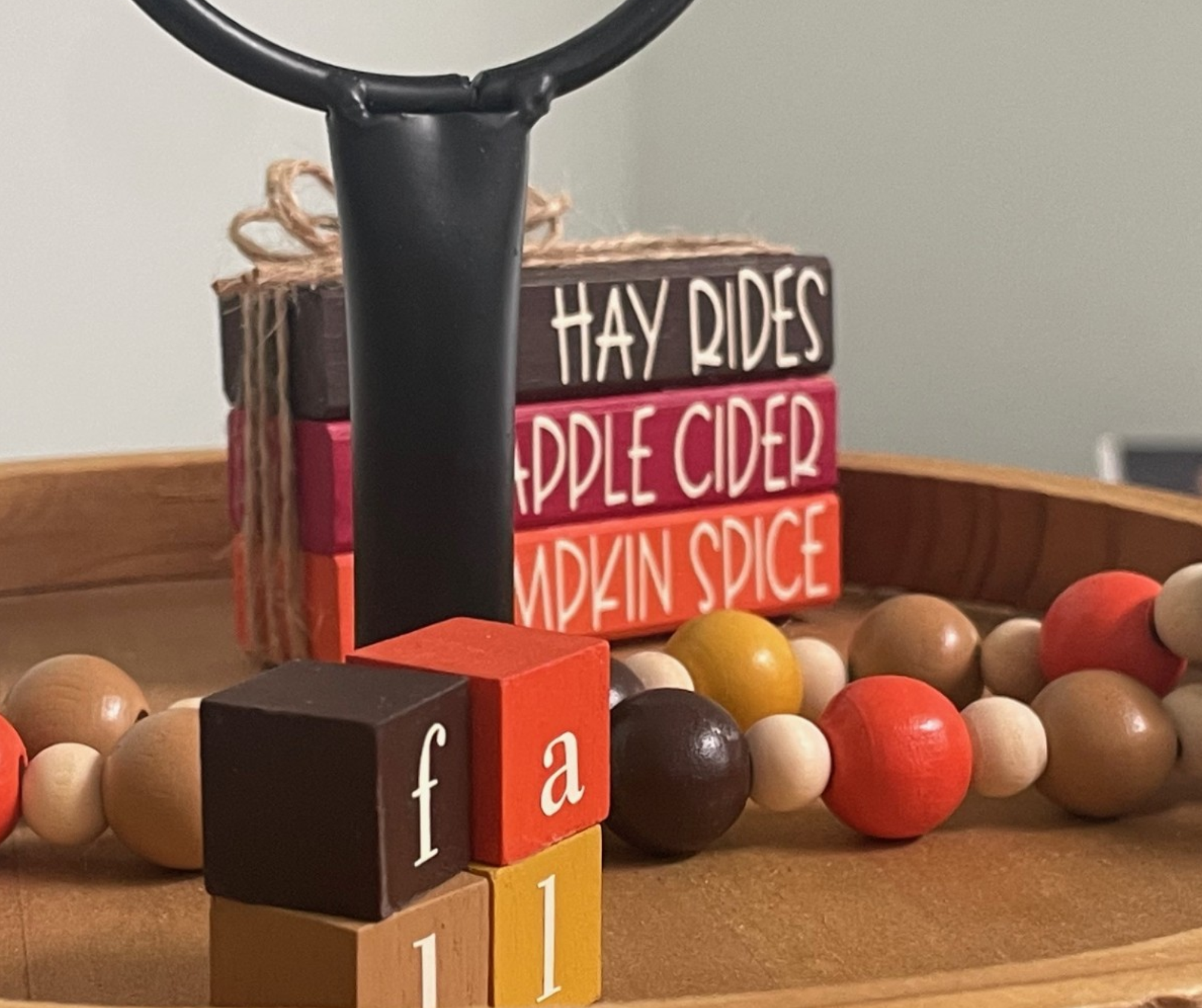 "Hay Rides Apple Cider Pumpkin Spice" MINI Block Stack