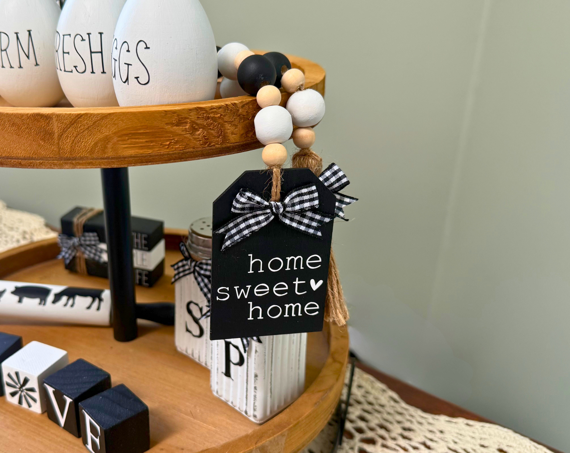 "Home Sweet Home" Bead Garland