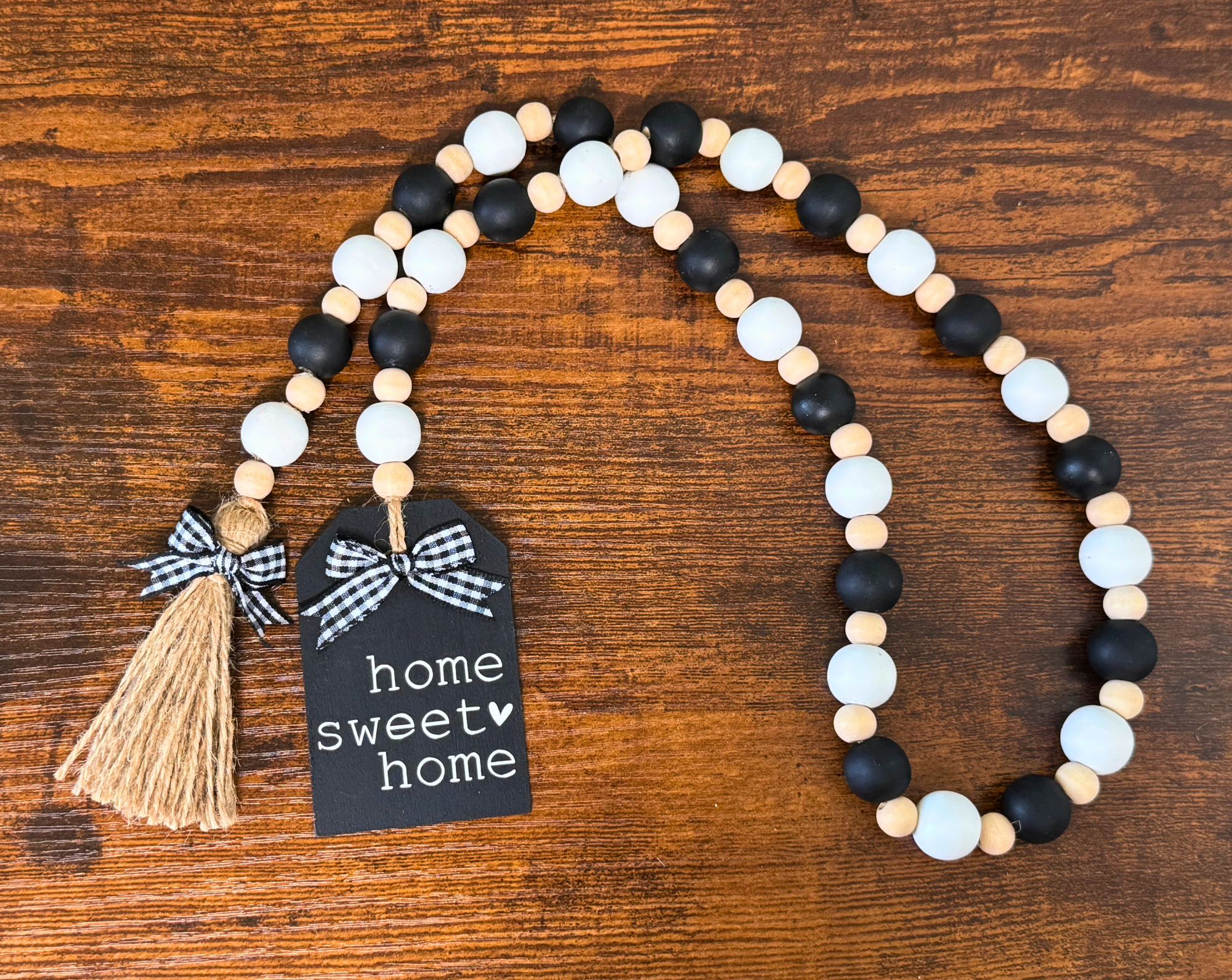 "Home Sweet Home" Bead Garland