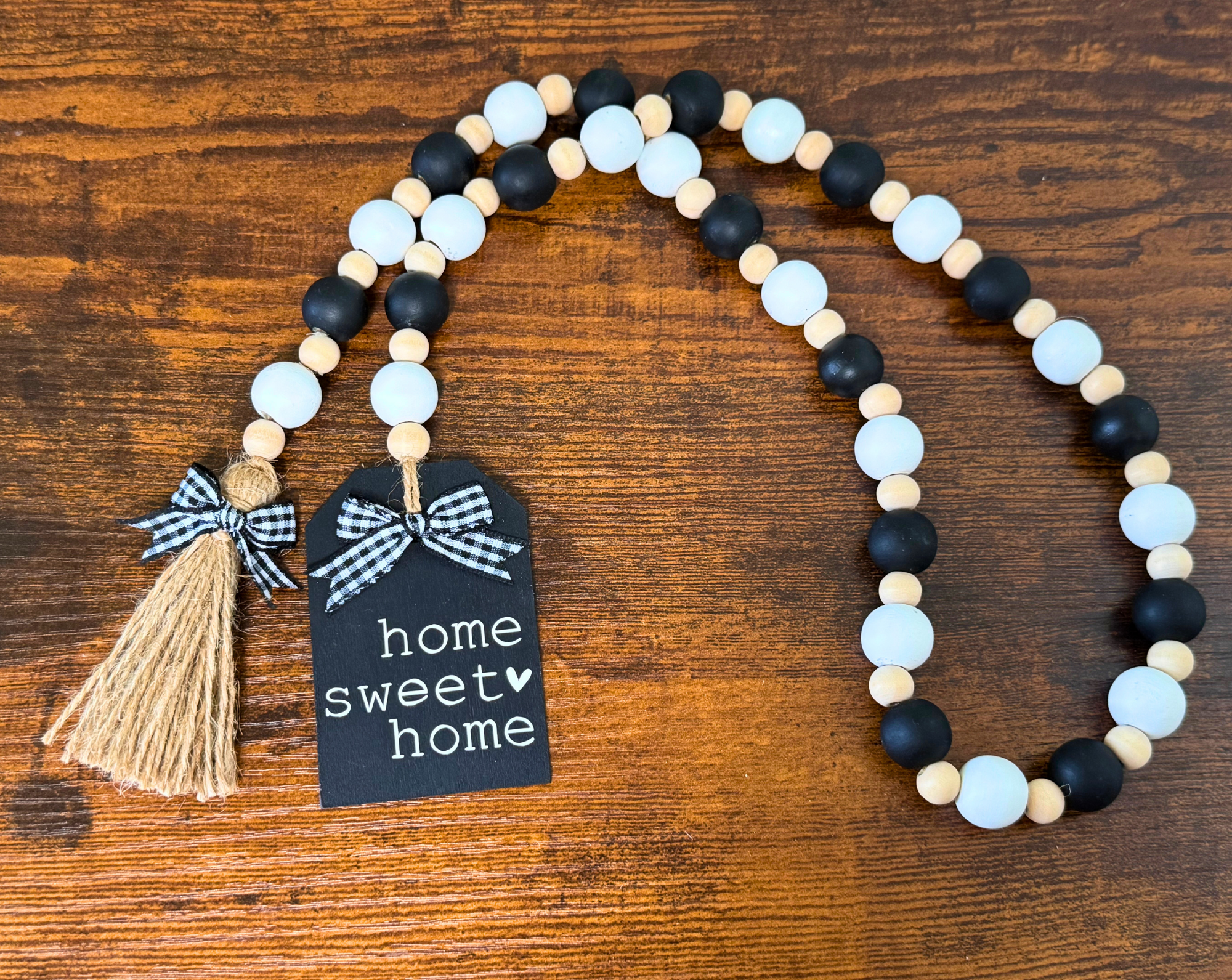 "Home Sweet Home" Bead Garland