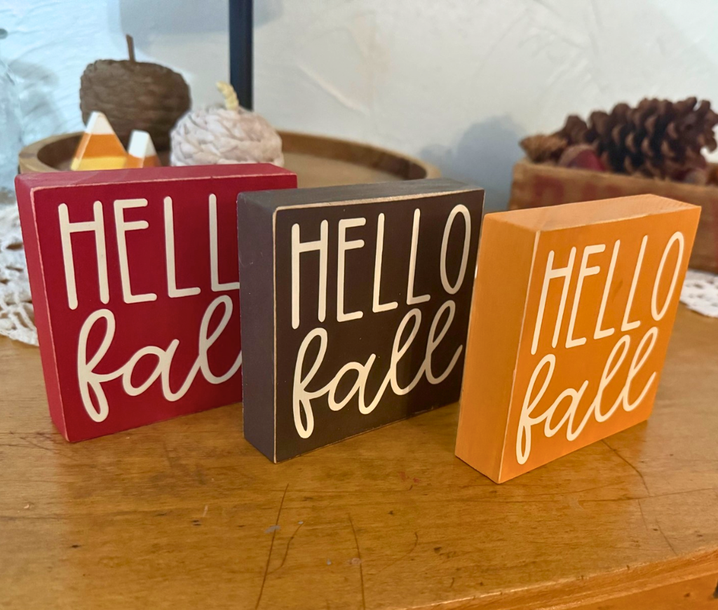 Hello Fall Shelf Sitter