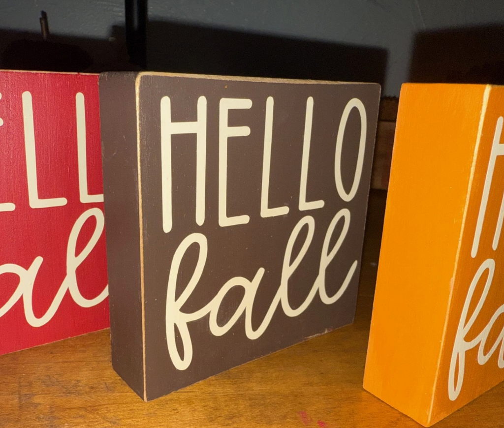 Hello Fall Shelf Sitter