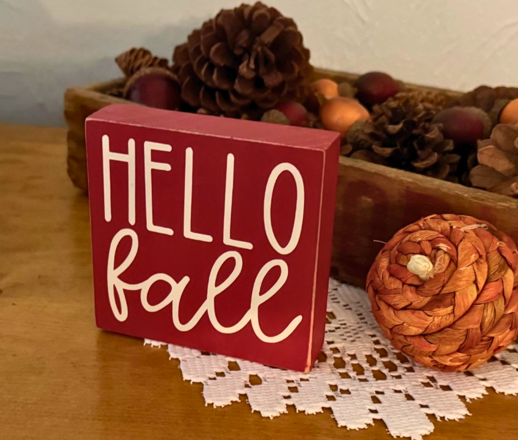 Hello Fall Shelf Sitter