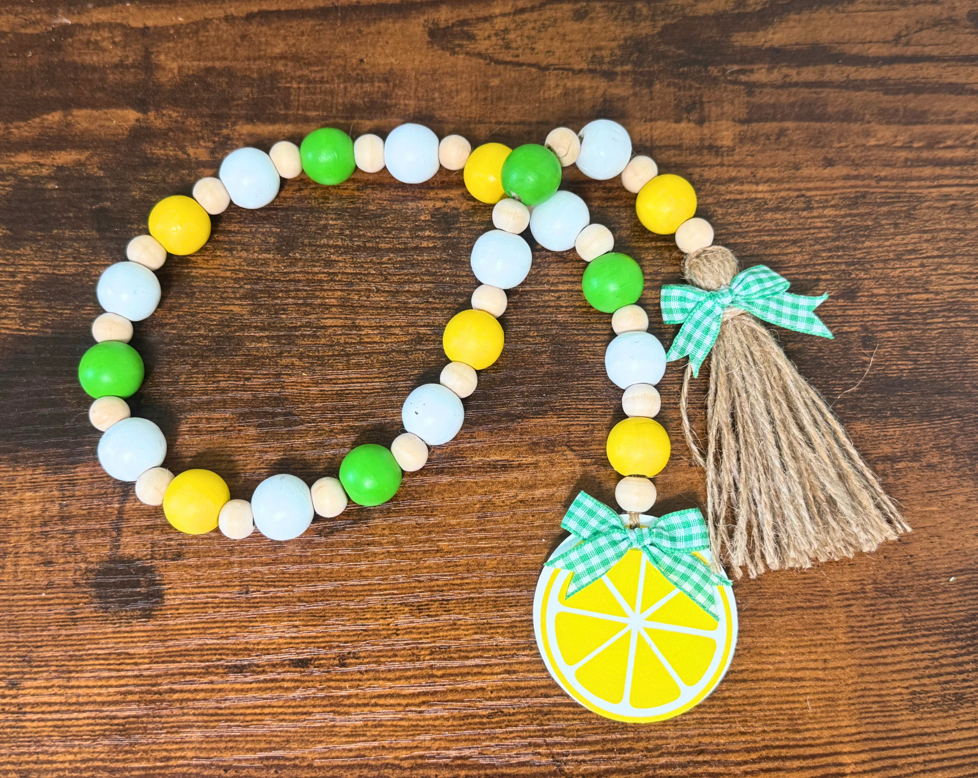 Lemon Bead Garland