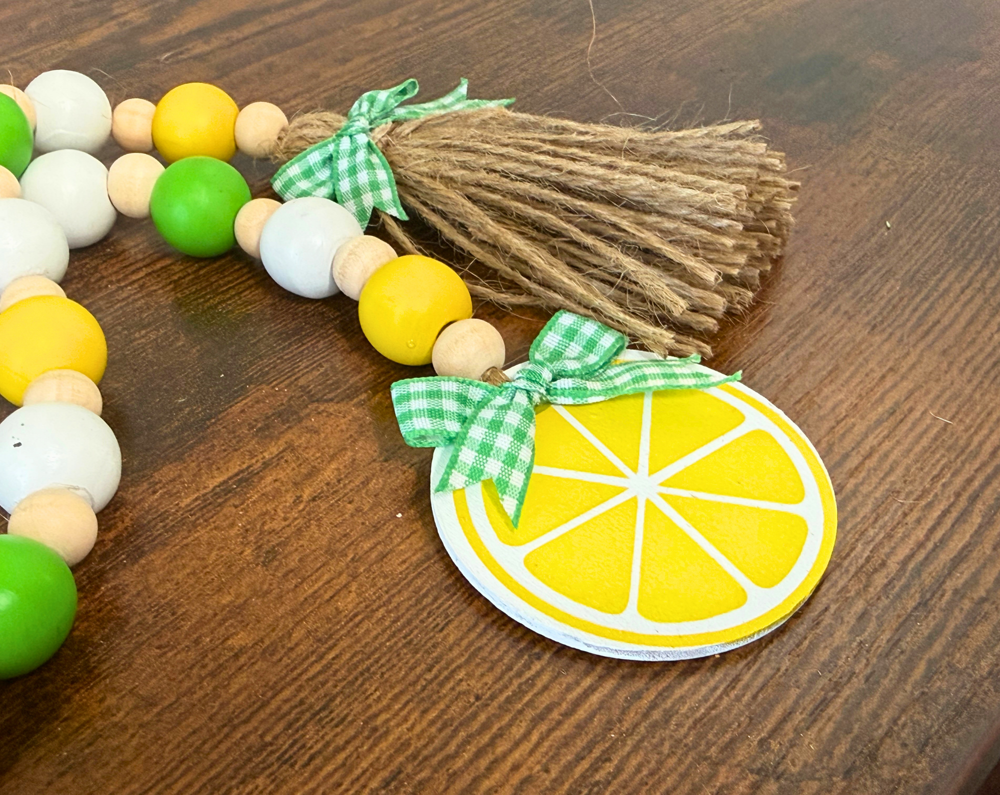 Lemon Bead Garland