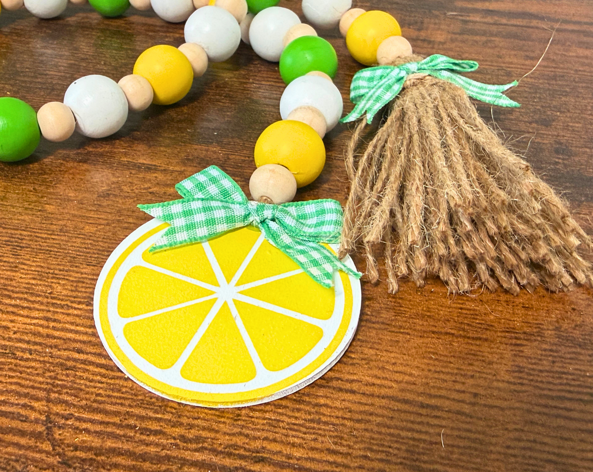 Lemon Bead Garland