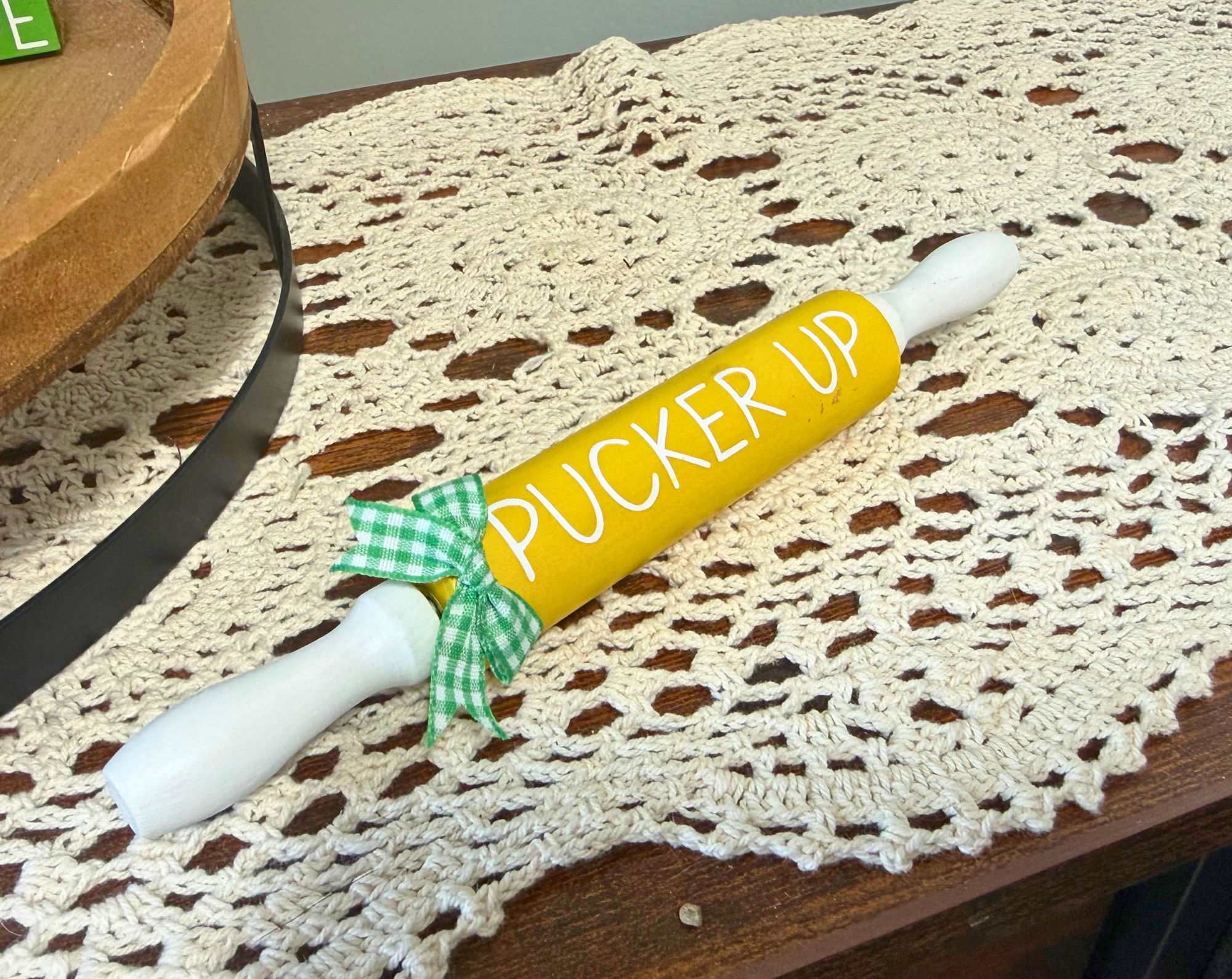 "Pucker Up" Lemon Theme Mini Rolling Pin