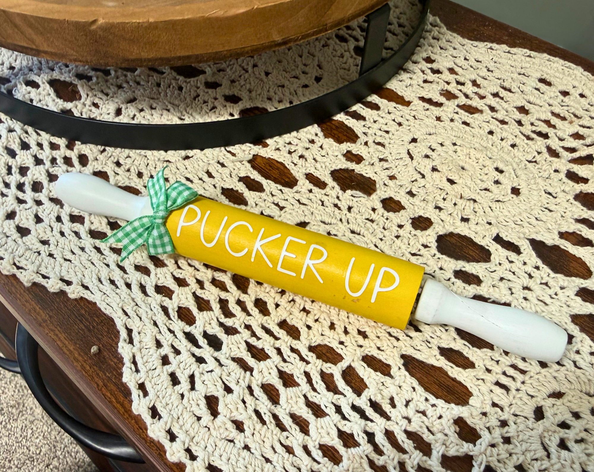 "Pucker Up" Lemon Theme Mini Rolling Pin