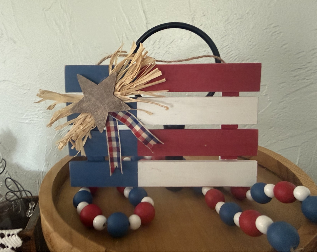 Patriotic Wood Pallet Flag