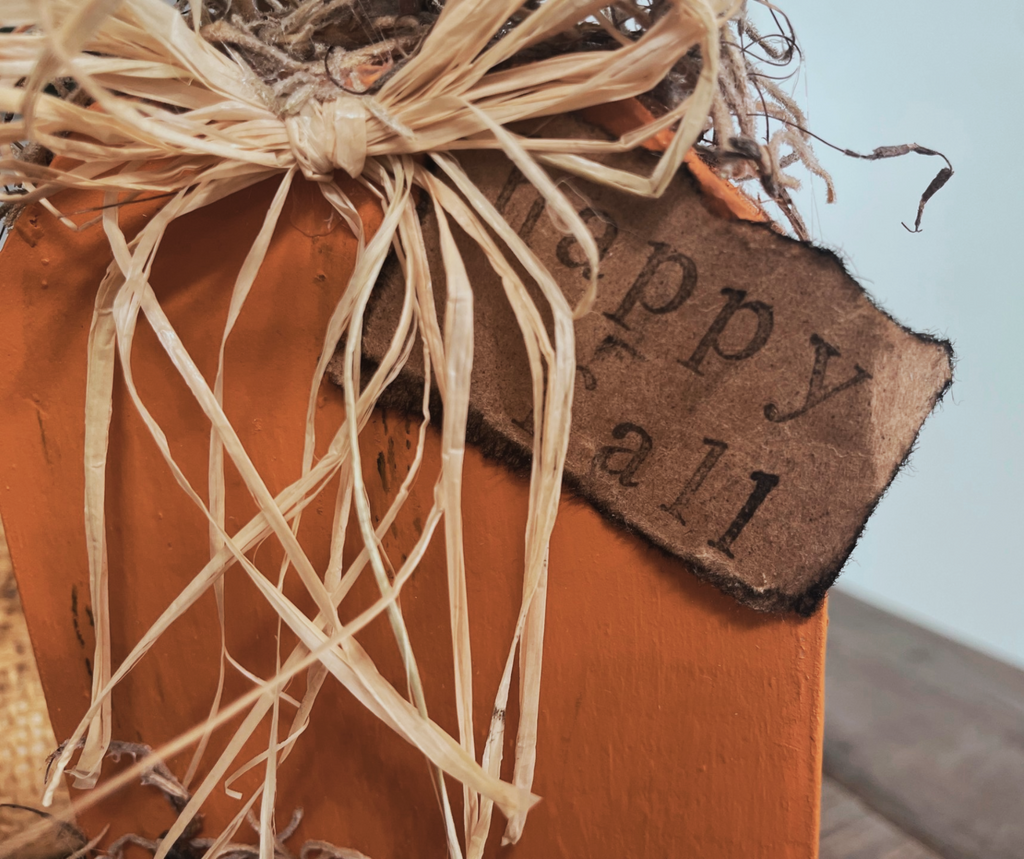 Rustic Wood Pumpkin Shelf Sitter