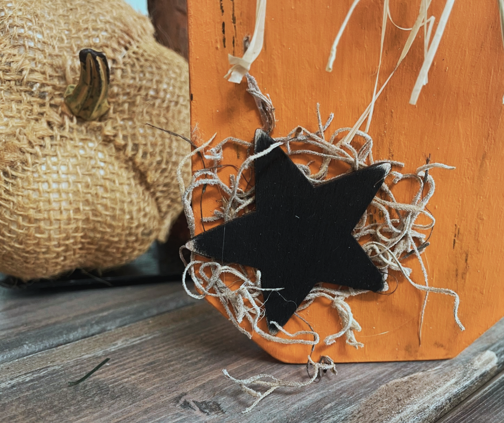 Rustic Wood Pumpkin Shelf Sitter